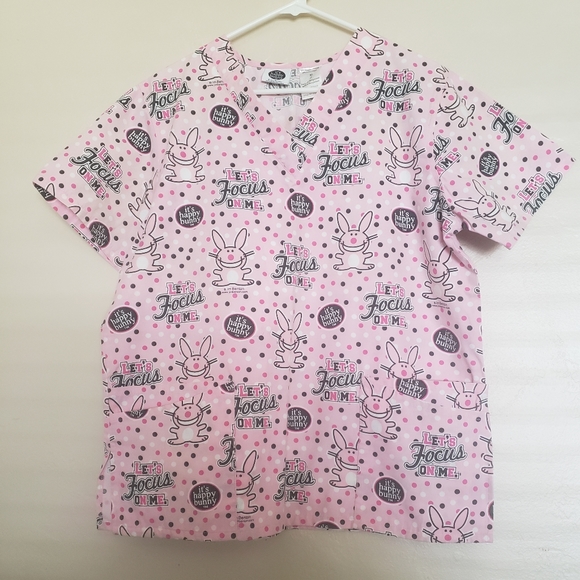 It's Happy Bunny Tops - Happy Bunny Scrub Top